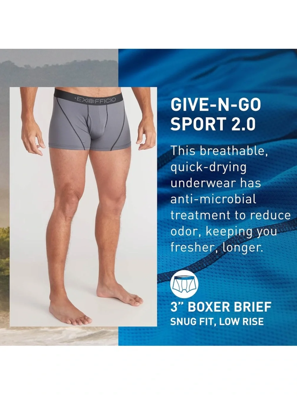 NWT Exofficio Performance Boxer Briefs L I53